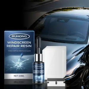 Auto Windshield Repair Kit Glass Repair Liquid for Small Chips and Cracks Automotive Care Kit Creative Car Gift with Adhesive Film Tool Fits Most Auto