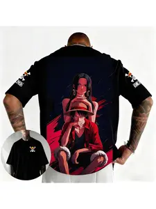 One Piece Japanese Anime Printed Men's T-Shirt Roronoa Zoro Boy Children's Harajuku Short Sleeve Kids Luffy T-shirt Clothing