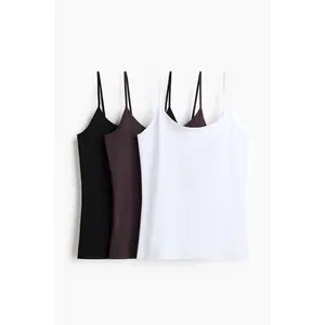 H&M 3-pack cotton strappy tops