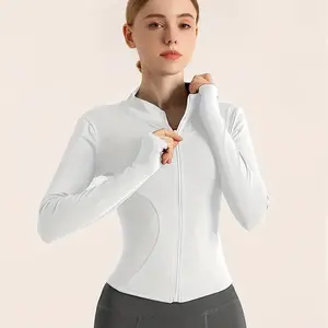 Women's Fashion Slim Fit Active Jacket Full Zip Yoga Coat Springfresh for Casual & Sport