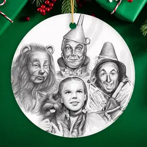 Vintage Wizard of Oz Christmas Ornament, Drawing and Illustration
