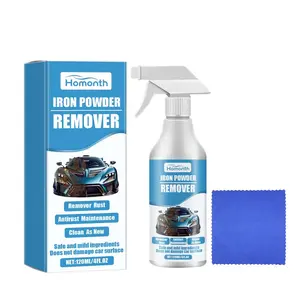 Car Rust Remover Spray 120ml Set Iron Stain Deep Removal Cleaner for Car Detailing Heavy-Duty Paint Wheel Metal Tools Chains