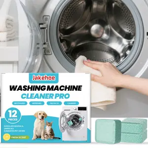 Washing Machine Cleaning Tablets, Gentle Stain Remover for Daily Use, Removes Limescale and Odors, Ideal for Drum Washing Machines