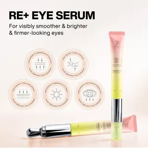 [RE+] Electric 360° Rolling Eye Serum Massager | Microcurrent-Inspired Vibrating Applicator with PDRN + Exosomes + Peptides Trio System Eye Serum | Fast-Absorbing Under Eye Care for Puffiness, Dark Circles & the Look of Fine Lines | 20ml / 0.68 fl. oz.