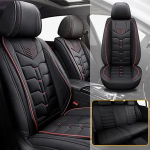 Car 5-Seat Covers Front & Rear Full Set Faux Leather Seat Cushion Protector Waterproof For Hyundai Santa Fe 2009-2024, Car Seat Cushions, Automotive Seat Covers