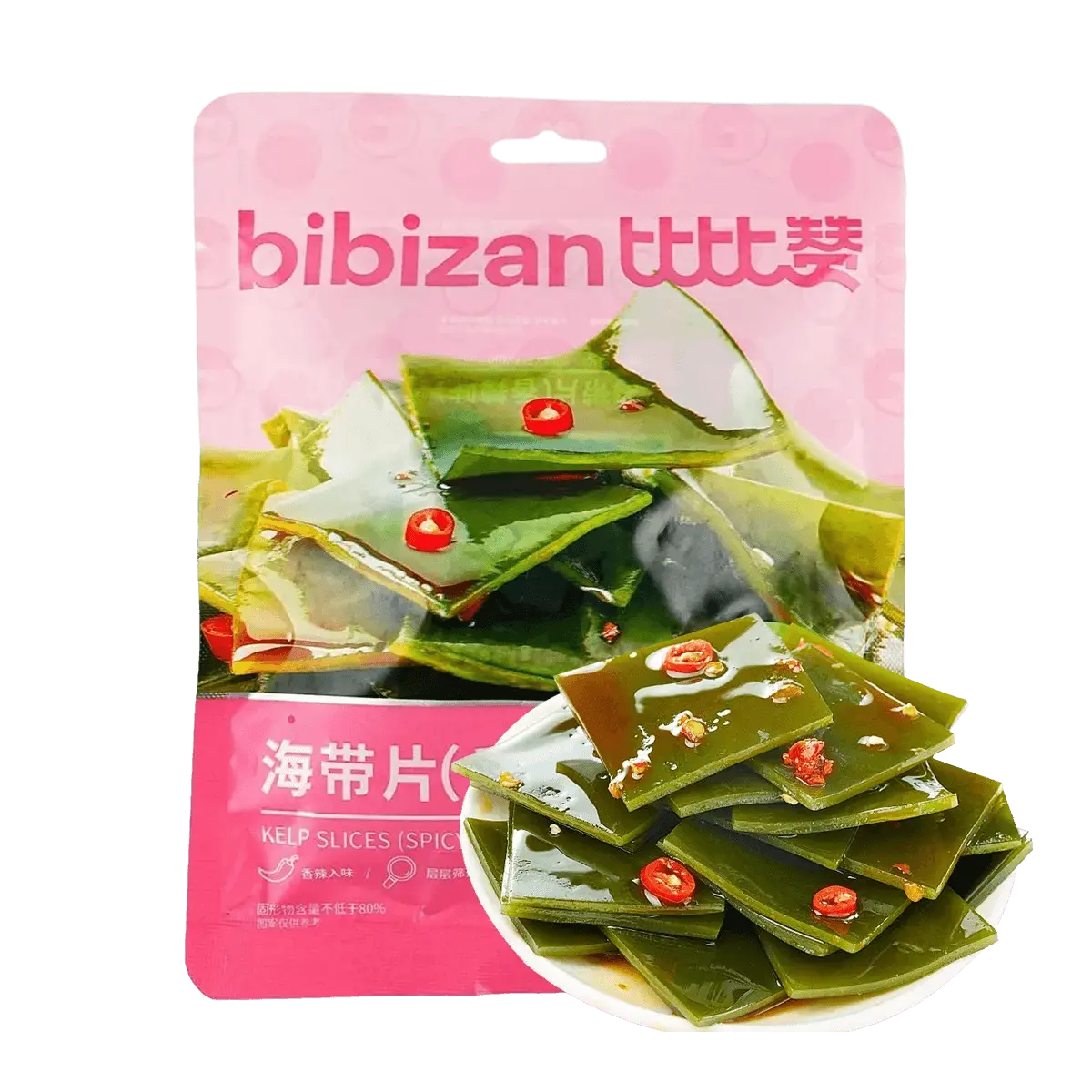 BiBiZan Spicy Seaweed Snacks, Crispy & Savory Kelp Strips, 120g (4.2oz) - Authentic Asian Flavor