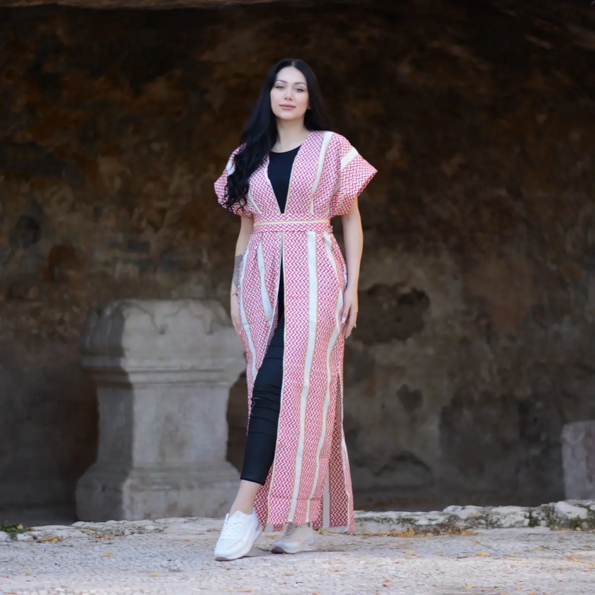 keffiyeh and shemagh Abaya Cardigan