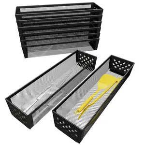 Simple Trending Silverware Drawer Organizer, Silverware Organizer for Drawer, 8 Pack Utensil Organizer for Kitchen Drawers, Kitchen Drawer Organizer for Large Utensils(12.2 * 3.2 * 2.1 inch)