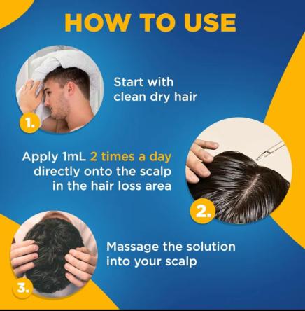 3pcs Kirkland Signature 5% Minoxidil Extra Strength Hair Regrowth Treatment - Men's USP Topical Liquid with Dropper, PeppermintCastor Rosemary Biotin Haircare Formula