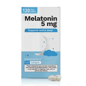 BENFIT Melatonin 5 mg Softgels Dietary Supplement - 120 Small Easy-to-Swallow Capsules (120-Day Supply), Natural Non-Habit Forming Nutritional Nighttime Sleep & Relaxation Aid