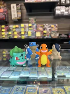 (Starters) Pokémon 3D Printed Figurines Featuring Various Pokémon Characters for Collectors and Fans Featuring Bulbasaur, Charmander, Cyndaquil, Blastoise