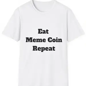 "Eat Meme Coin Repeat" Crypto Meme T-Shirt