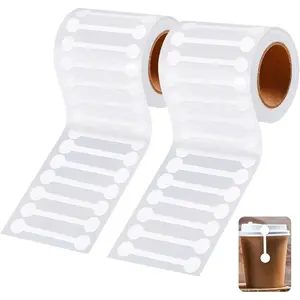 2 Rolls 1000 Pcs Tamper Evident Tape 2.75 x 0.5 Inch Tamper Proof Stickers Decals Evident Blank Tape Resistant Stickers for Food Drink Packaging Sealing Delivery Supply(White)