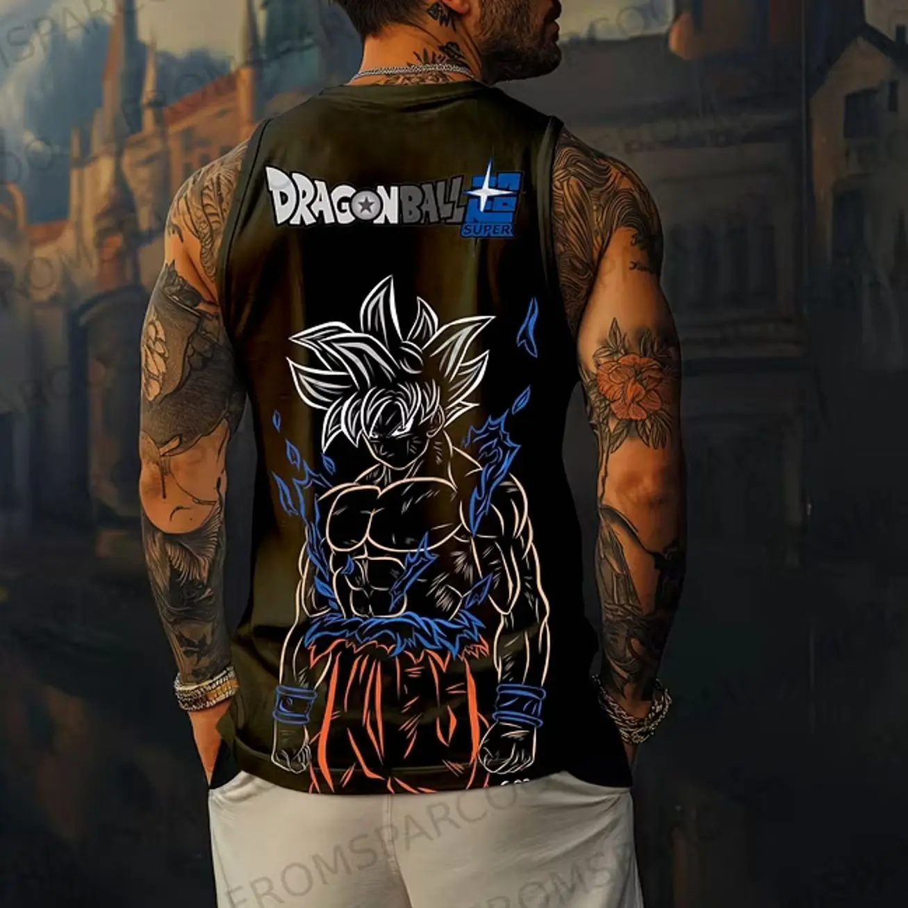 DBZ  anime warrior Design Print Tank Top