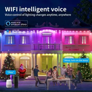 Permanent Outdoor Eave Light, 150TF 90 LED Rgbic Fairy Lights, Ip67 Waterproof, Festival Party Decor, Bluetooth-compatible/WiFi Supported