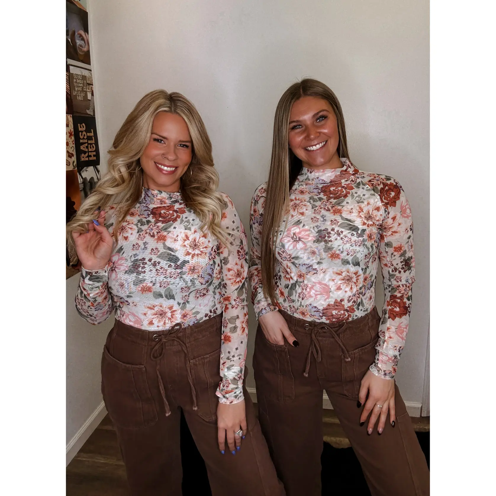 The Floral Mesh Top