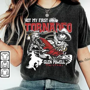 Glen Powell Shirt, Not my First Tornado Shirt, Tyler Owens Twisters Shirt, Vintage Glen Powell Shirt, Twisters Movie Tee