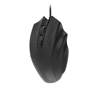NJ05 wired office mouse with light sound buttons and finger drag design AJAZZ ergonomic office supplies mouse DPI3600 optical engine chip 125Hz 3D rubber roller lightweight 91g suitable for gaming and office use