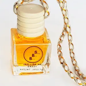 Jamaica me crazy| Car diffuser| Hanging car diffuser| Car freshener| String diffuser| Wood diffuser| Lid glass