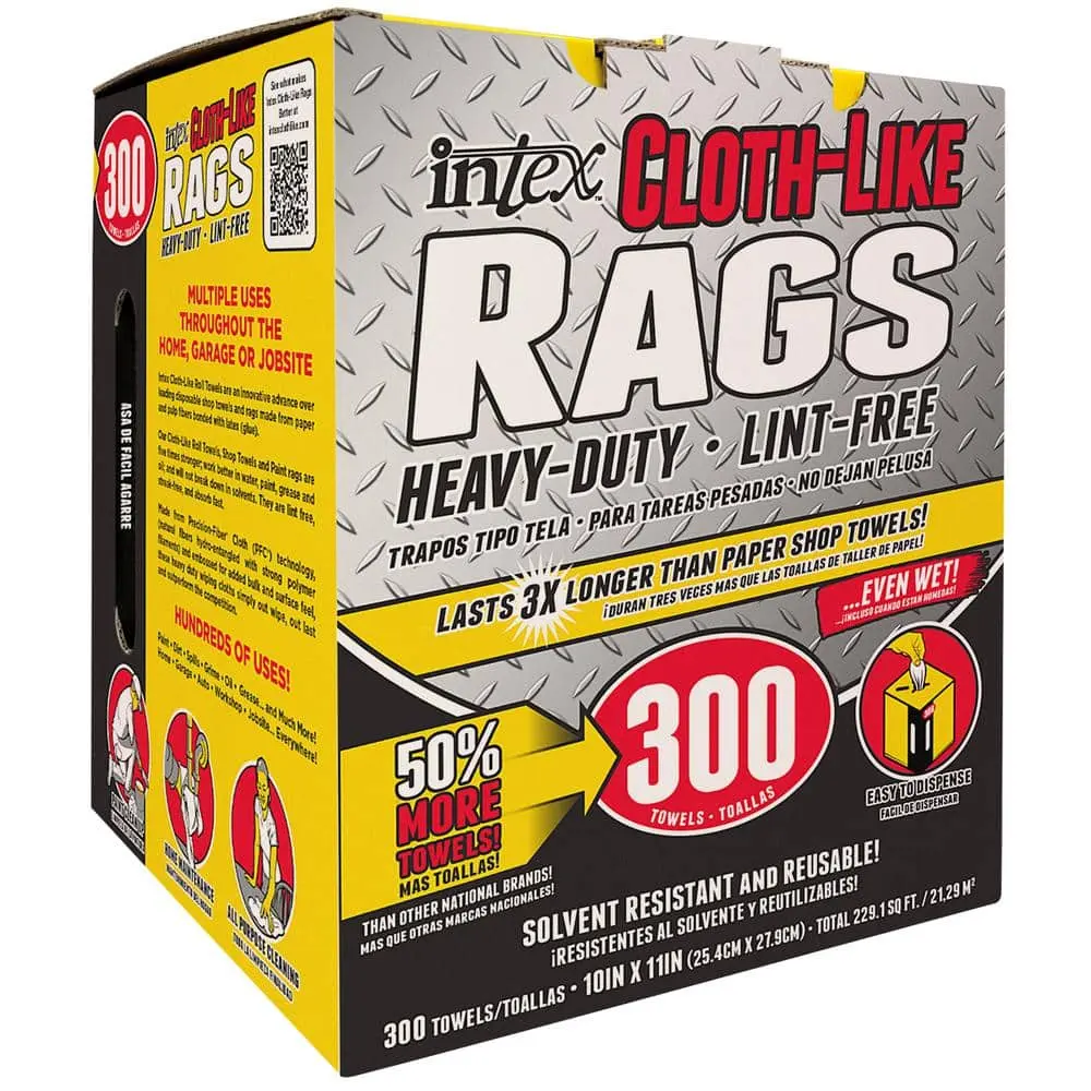 11 in. W x 10 in. L Natural Fiber Painter's Rags (300-Count)