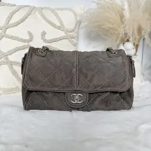 Pre-owned CHANEL Large Ultimate Stitch Accordion Flap Bag In Brown WWL