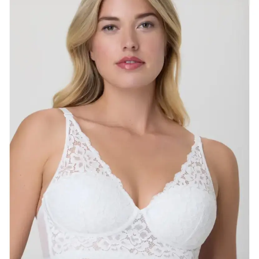 Maidenform Wireless Convertible Bra 38D White Lace Strapless Multiway #DM1188