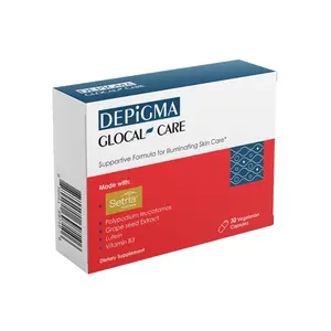 GlocalCare Depigma Support Reduction of Hyperpigmentation, Melasma & Dark Spots with Glutathione, Polypodium Leucotomos, Grape Seed & Marigold Extract