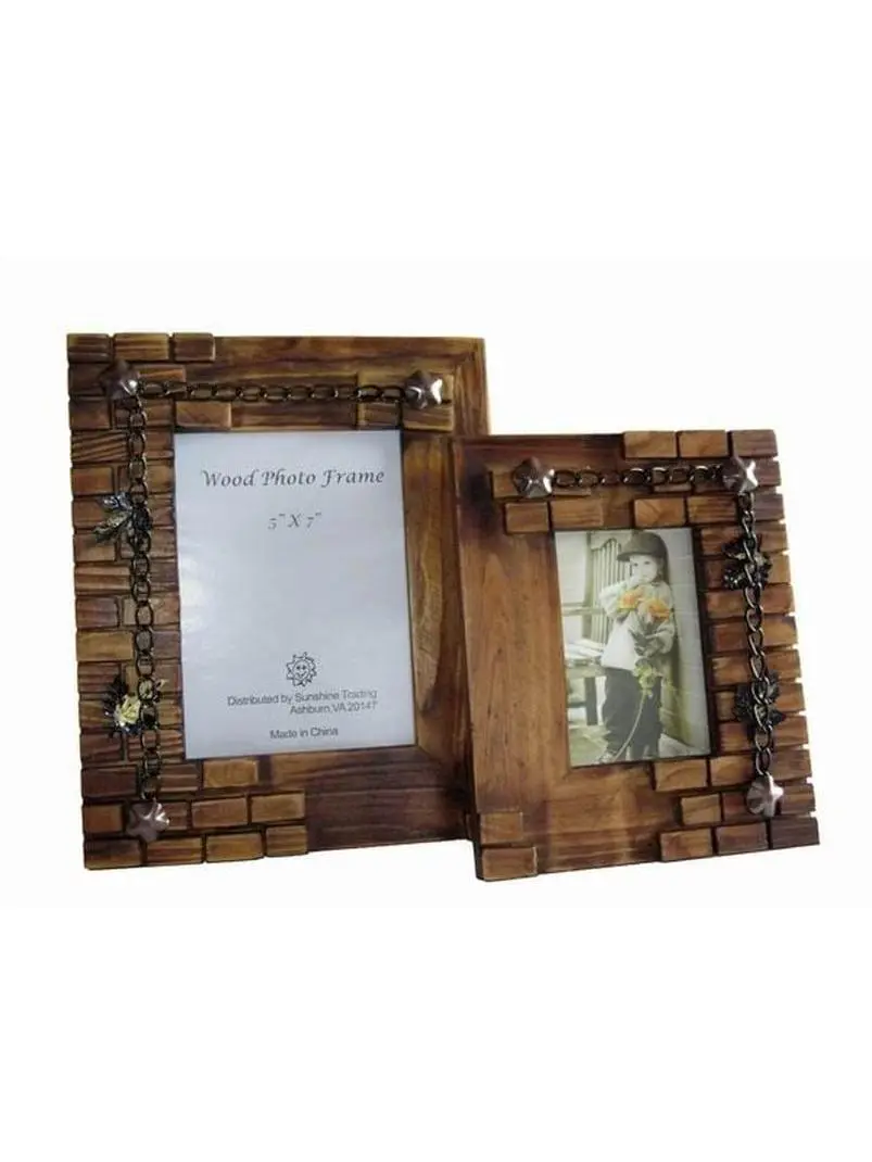 Sunshine Trading Handmade Wood Photo Frame - 5 x 7 Inch