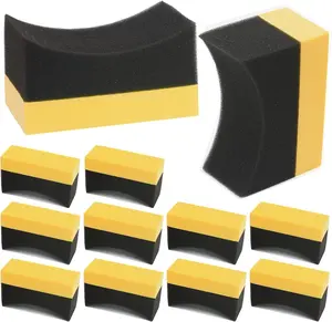 12 Pcs Tire Applicator Dressing Shine Sponge, Tire Dressing Applicator Pads, Color Polishing Sponge for Car Glass, Painted Steel & Porcelain - Home Improvement.