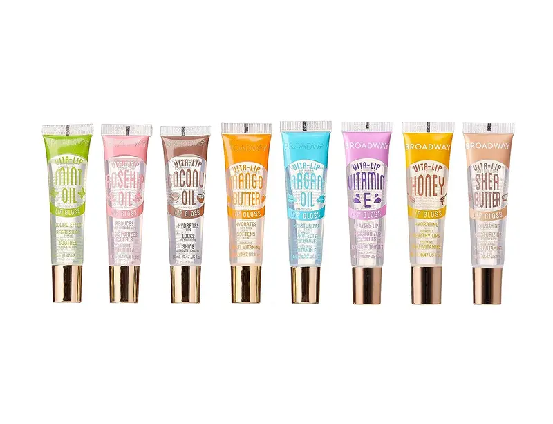 Broadway Kiss 8 Pack ALL Flavor Broadway Vita-Lip Gloss Oil by Kiss Cosmetics