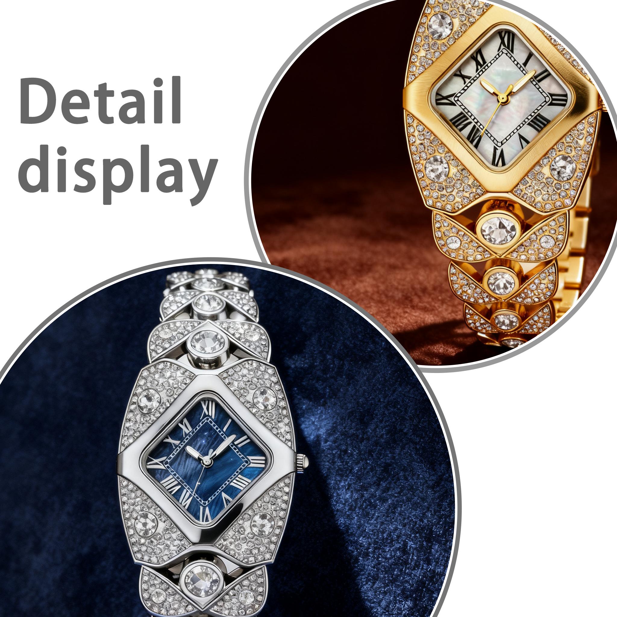 [Mother's Day Gift] Sparkling Crystal Accented Bangle Watch For Women Elegant Stainless Steel Quartz Bracelet Wristwatch Stylish Jewelry Gift