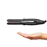 Hair Straightener with Titanium Plates 0.8 inch Flat Iron, Perfect Travel Size Hair Straightener Dual Voltage（100-240V）， Black