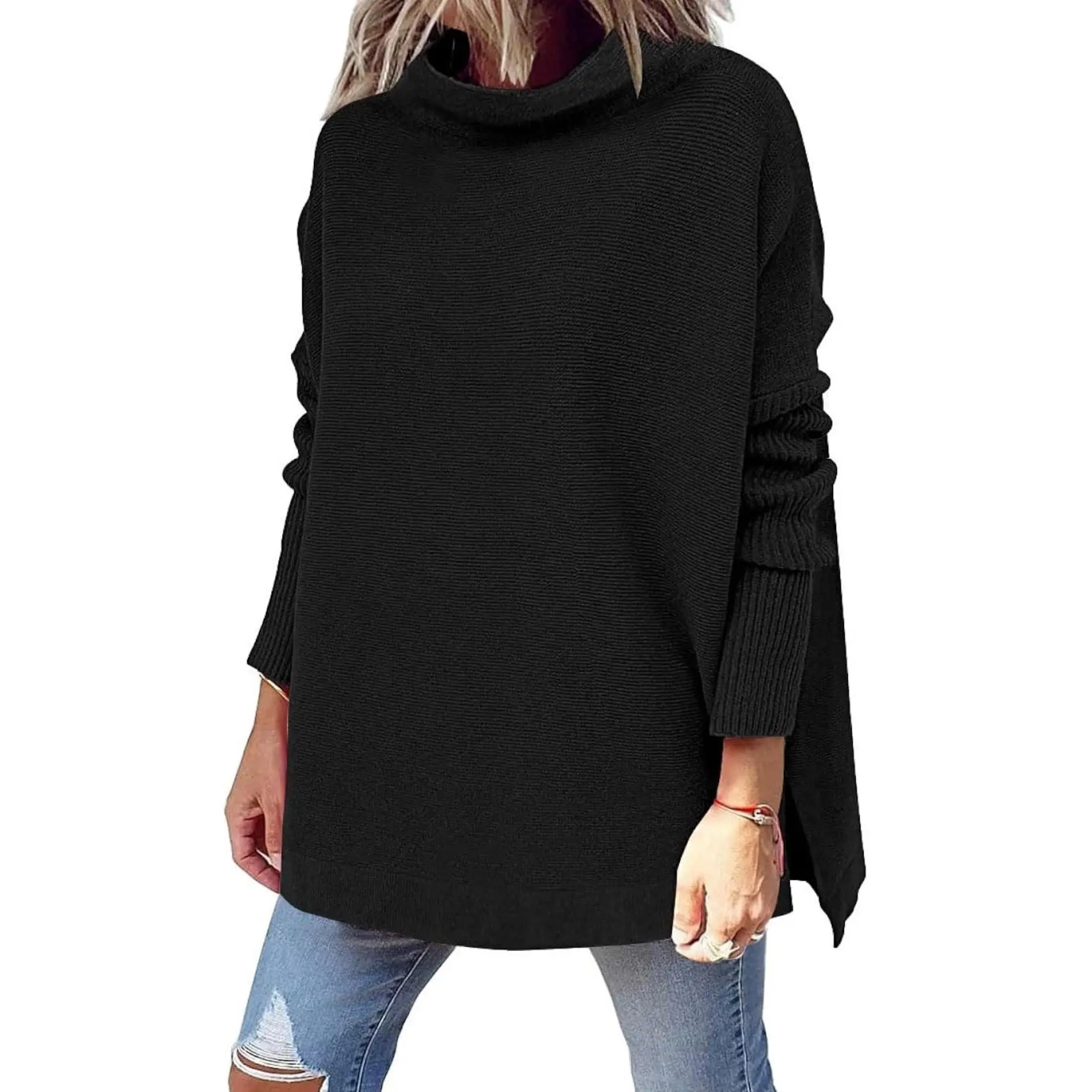 Oversized Mock Turtle Neck Sweater