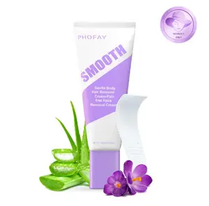 PHOFAY Body Hair Removal Cream - Gentle Formula for Sensitive Skin- Safe Up to 7 Days - Includes Spatula for Touch-Free Application