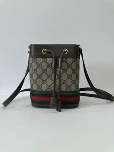 Pre-owned Gucci Monogram Bucket Bag D0113