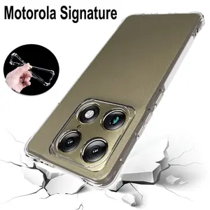 Motorola Signature 5g Xt2603-2 Ultra-Thin Lightweight Transparent Silicone Tpu Case, Anti-Drop Corner Soft Shell Protection Cover