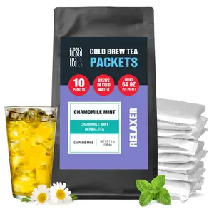 Tiesta Tea - Chamomile Mint Cold Brew, Premium Loose Leaf Blend, Non-Caffeinated Natural Herbal Iced Tea Beverage, 10 Cold Brew Tea Packets - Brews One 64oz Pitcher