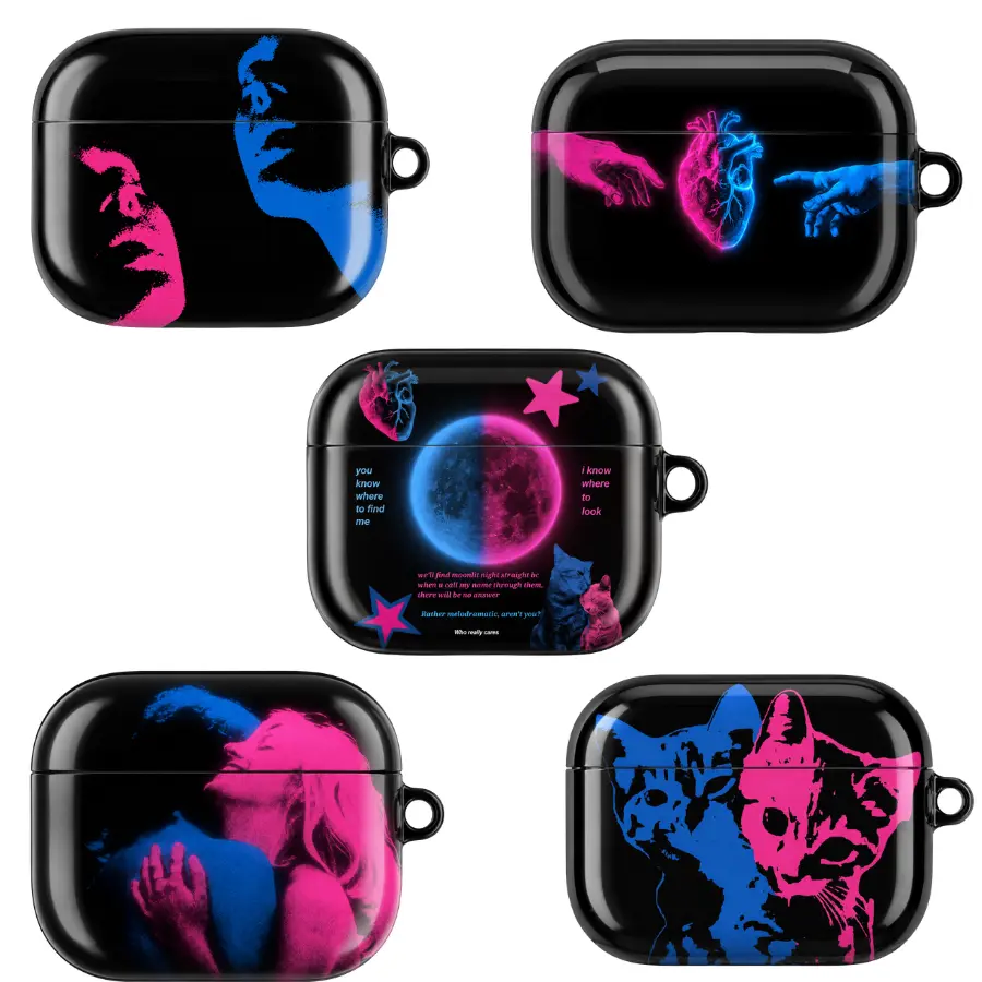 TV Girl AirPods Case - Retro Pop Art Design with Pearl Accent Cover for AirPods 1-4 and AirPods Pro Case, Shockproof Protective Sleeve for AirPods