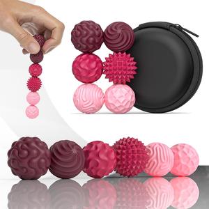 silicone magnetic fidget balls set, 6-count stress relief toys for autism & adhd, sensory travel gifts for teens & adults