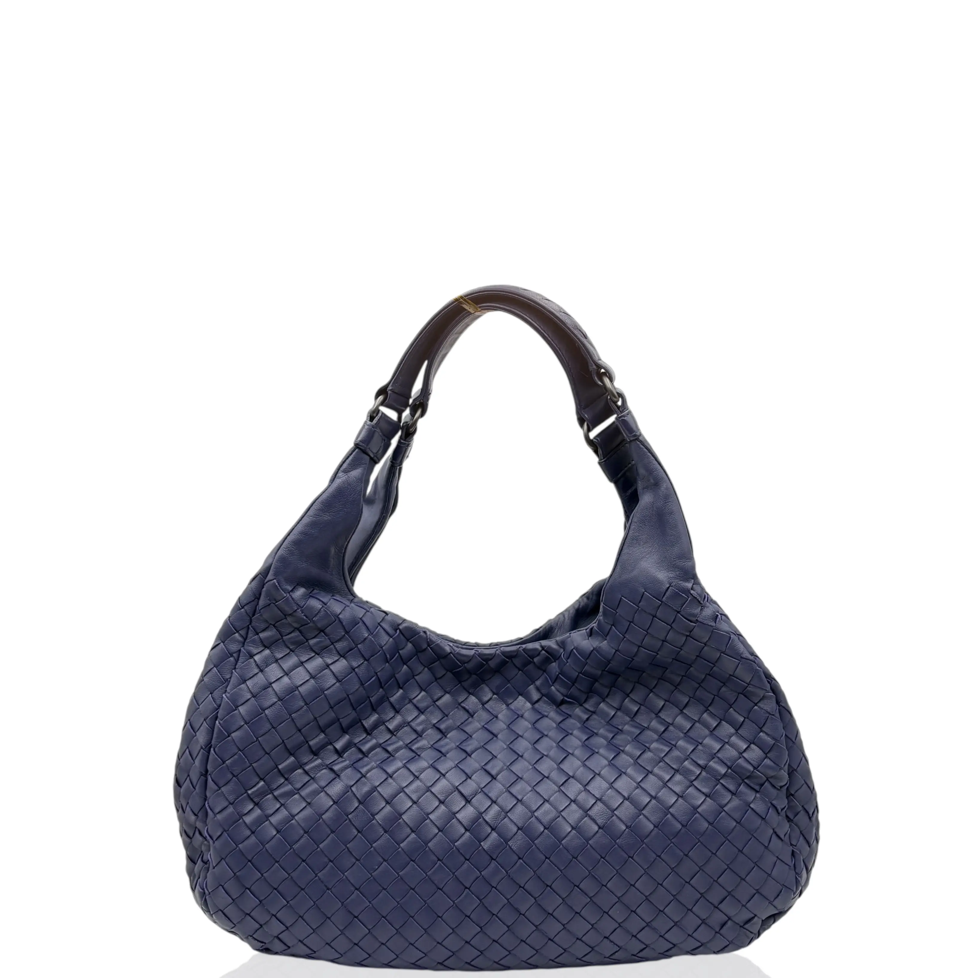 Pre-owned BOTTEGA VENETA Leather Shoulder Bags Small Campana Hobo Intrecciato Nappa Purple (ym030126f6)
