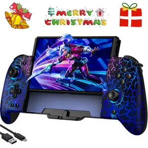 Switch Controller for Nintendo Switch/OLED, (No Drift, No Deadzone) Hall Effect Joystick Wireless Switch Controller For Christmas gift,With 9 Lights Color. One-Piece Switch Joypad for Those Who Prefer Handheld Mode