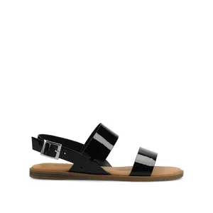 LAVINE MULTI STRAP SANDALS NEW WIDE - Black Patent