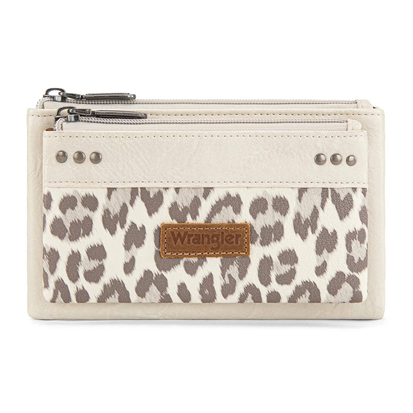 Wrangler Large Women's Wallets Card Cases & Money Organizers Western Double Zipper Phone Clutch Wallet for Ladies Female