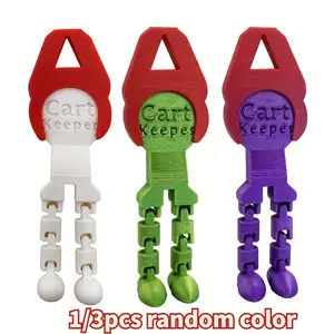 Creative Shopping Cart Keychain, Durable Plastic, Cute Design, Reusable, Perfect for Supermarkets, Birthday Gift, Home Decor