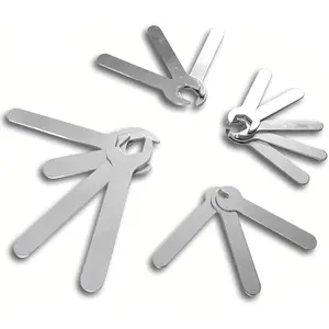 U15 PCS Ultra Thin Galvanizing Wrench Set - Open-End Mini Wrench Set, Ultra Light, Metric Size 4mm-24mm