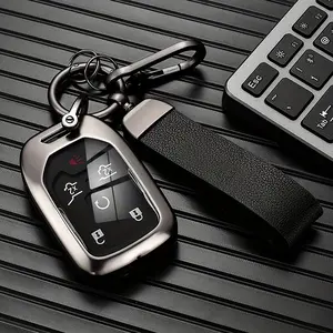 for CHEVROLET Zinc Alloy Key Shell, for CHEVROLET MC, Silverado, Suburban, Tahoe, Yukon/Yukon XL, Terrain, Acadia Key Protector, Zinc Alloy Key Cover with Keychain and Smart Key Protection