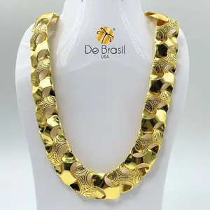 Do Brasil USA Caribbean Gold-Tone Heritage Chain – 23” Length, 1” Width