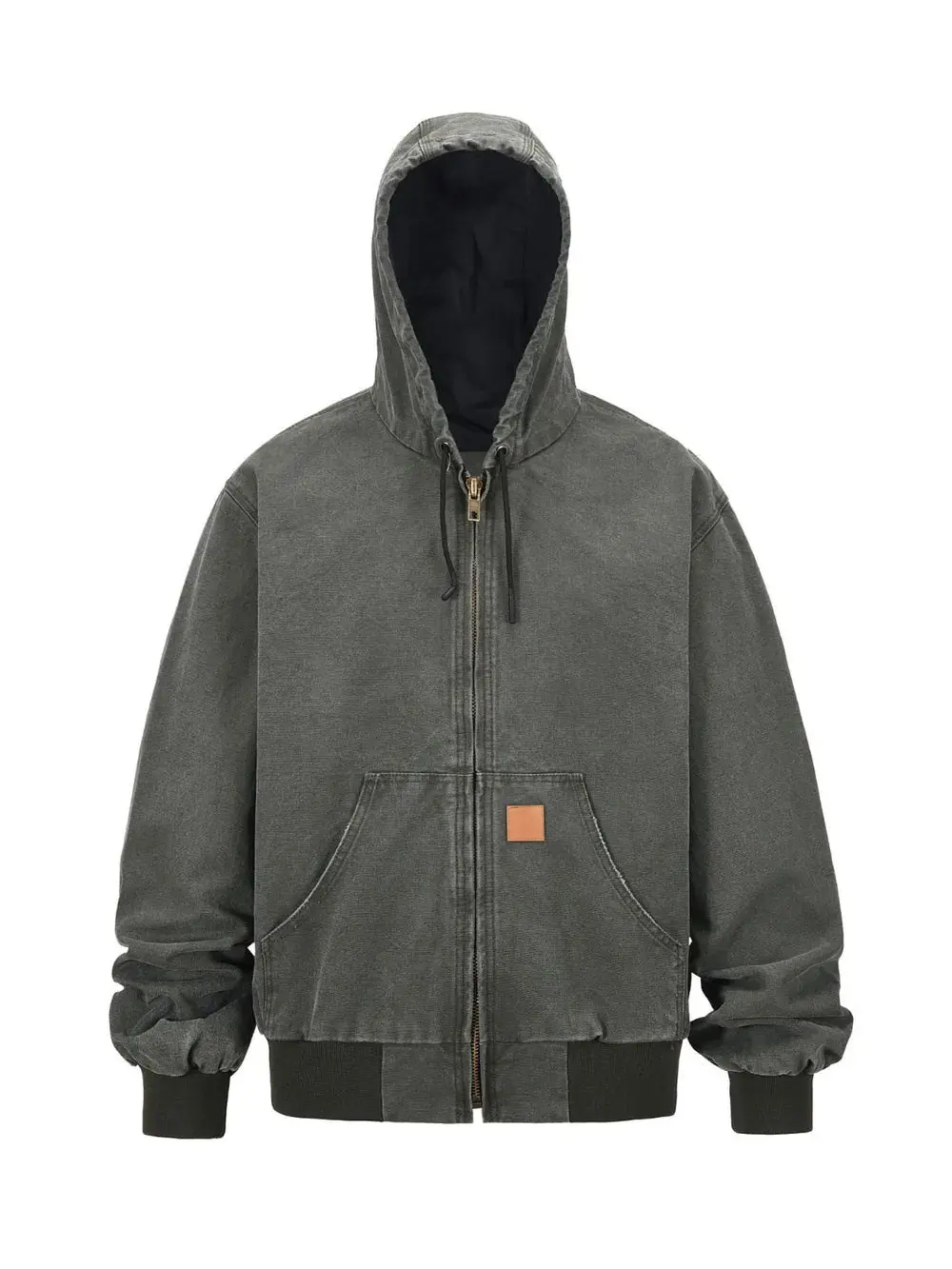 Men's Zip Up Washed Hooded Jacket Men's Zip Up Washed Hooded Jacket