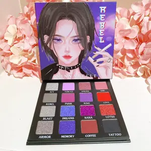 NANA Eyeshadow palette, Gothic makeup, Smokey eyeshadow, 16 shades eyeshadow