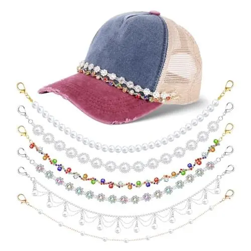 6 Pcs Rhinestone Chains